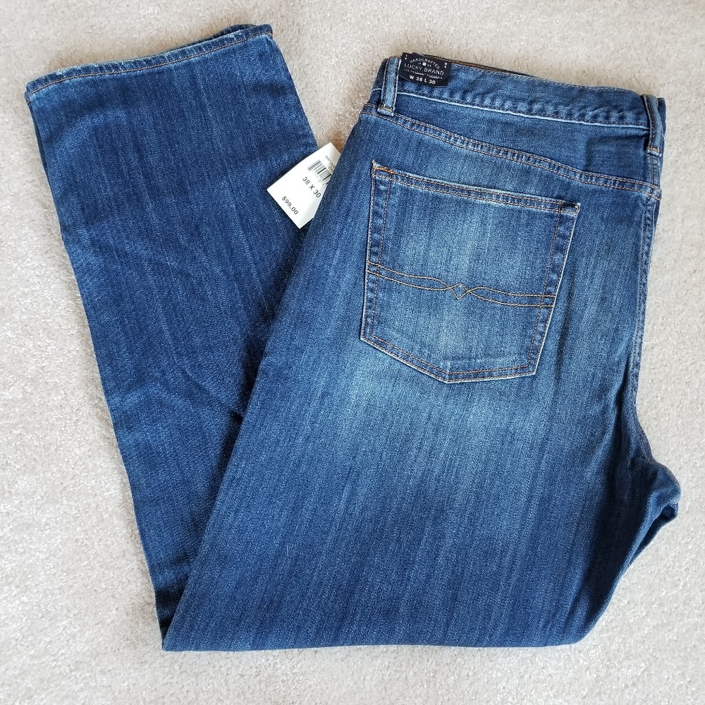 Lucky Brand 363 Vintage Straight Jeans 38x30 NWT